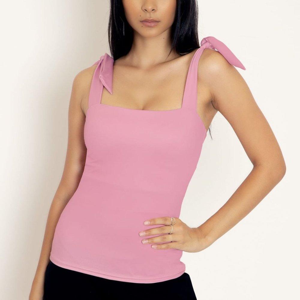 BNWT Black Milk Matte Rose Tie Knot Top